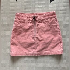 Justice|Big girl corduroy bubble gum pink skirt with front zip•••Size 8,preppy!